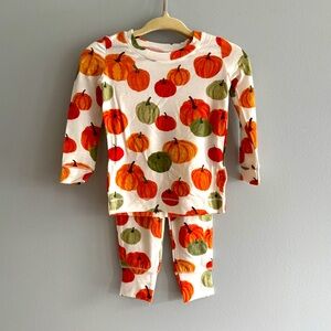 Angel Dear Bamboo Long Sleeve Loungewear PJ Set in Pumpkins NWT 6-12M
